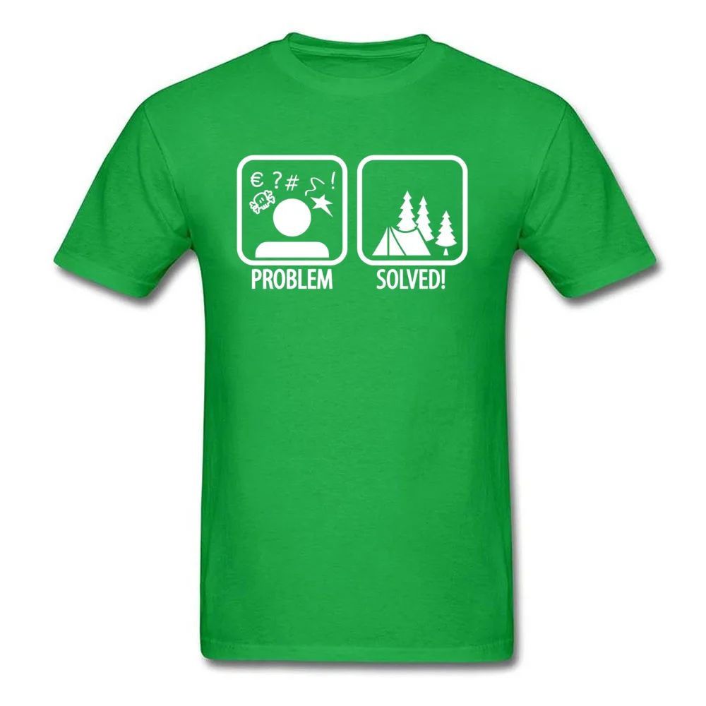 Fashionable Problem Solved 16453 Short Sleeve NEW YEAR DAY Tops Tees 2018 Discount O-Neck 100% Cotton Top T-shirts Men's T-Shirt Problem Solved 16453 green