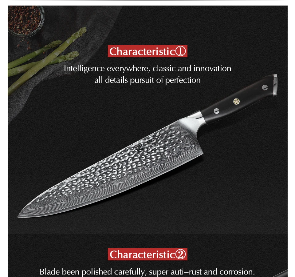 XINZUO 10 дюймов профессиональные поварские ножи Япония Дамасская нержавеющая сталь рыба мясо вырезка нож для нарезки овощей черное дерево РУЧКА