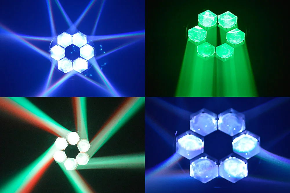 2pcs 6x10W RGBW 4in1 LED Bee Eye Beam Moving Head Light
