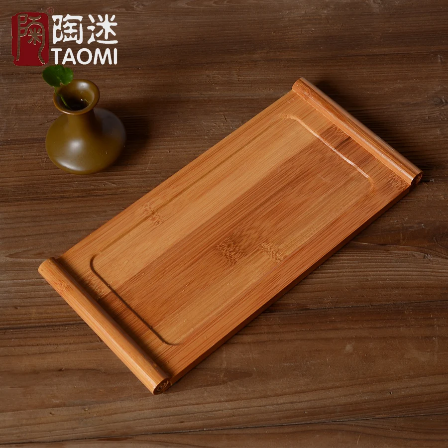 [GRANDNESS] Натуральный Бамбуковый поднос для Чая бамбуковый Пуэр чайная доска стол бамбуковые для чая кунфу поднос 27,5x13x1,7 см