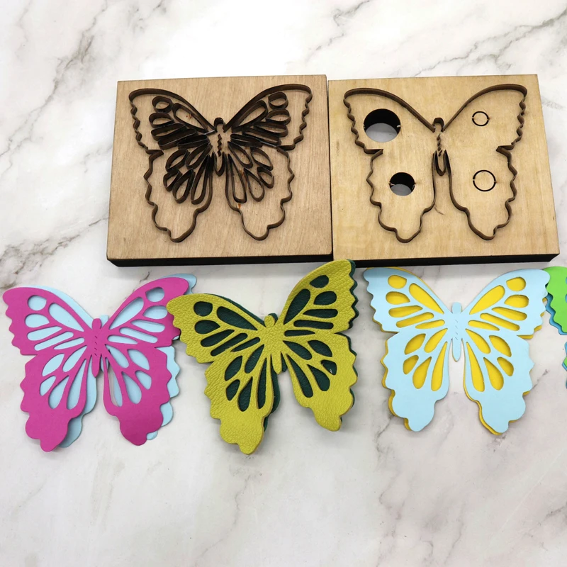 2pcs/set designer leather craft template cutter butterfly hollowed hangting decoration die cutting knfie mould hand tool set | Дом и сад