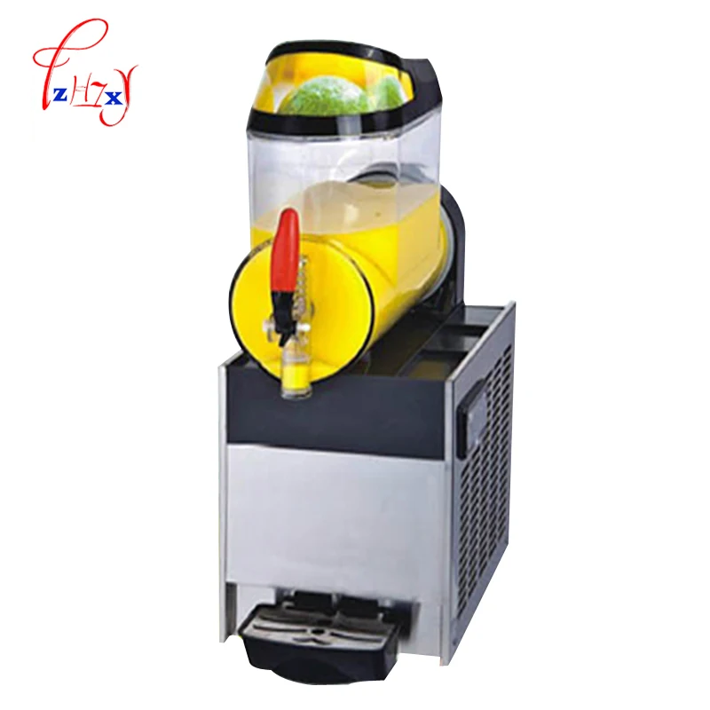 Single cylinder Commercial Snow Melting Machine 110V/220v Slush Ice Slusher Cold Drink Dispenser Smoothie Machine XRJ10Lx1  1pc commercial twin bowl hot cold drink dispenser 220v h