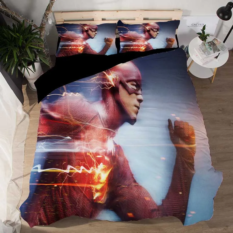 DC Comics 3D печатных постельных принадлежностей флэш пододеяльники супергерой Лиги Справедливости утешитель постельных принадлежностей постельное белье(без простыни - Цвет: 6