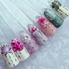 1 pièces Curseur autocollant d'ongle Gradient Lotus Stickers Violet fleurs grimpantes Conceptions Pour nail art Filigrane Tatouage Décorations TRSTZ633-608 ► Photo 1/6