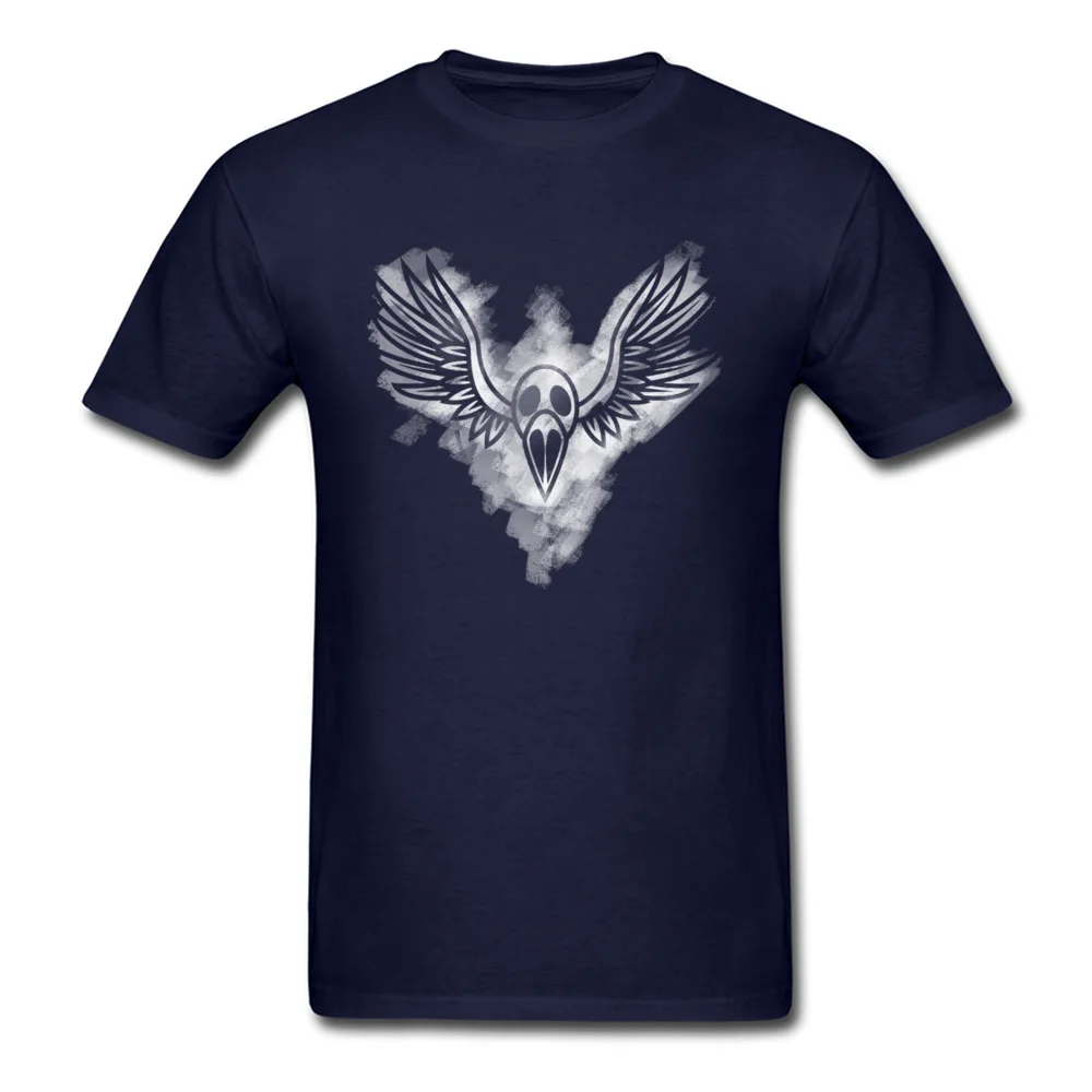 Crow bone wing Casual Tshirts for Men 100% Cotton Thanksgiving Day T Shirt Printed T-shirts Short Sleeve Brand O Neck Crow bone wing navy