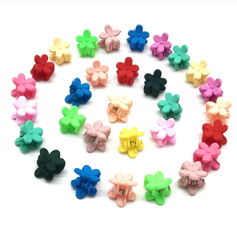 

30 Pcs Girls Hairpins Mini Claw Cute Hair Clips Beautiful Clamp Flower Clips Hairpin Candy Color Small Flower Hairpin Fashion