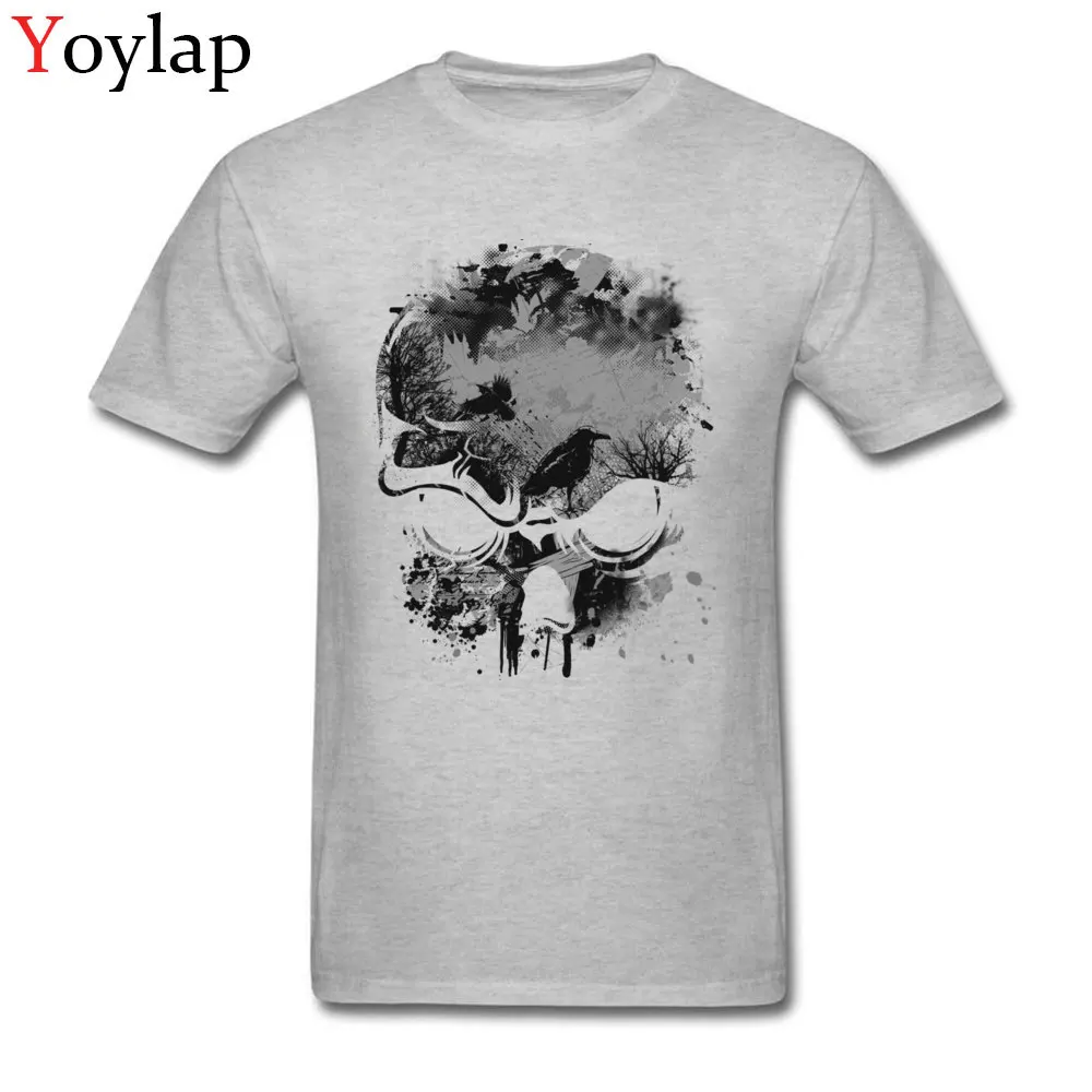 Cotton Fabric Mens Short Sleeve T Shirts Casual Tops T Shirt Prevailing Crazy Round Neck Sweatshirts Gift Top Quality grey