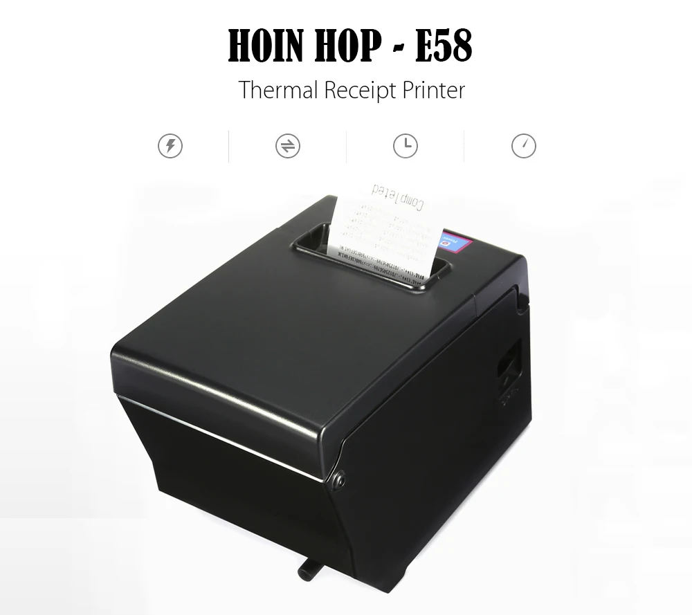 HOIN HOP-E58 58 мм Термопринтер 130 мм/сек. высокоскоростная печать поддерживает Windows Linux Android iOS для ресторана супермаркета