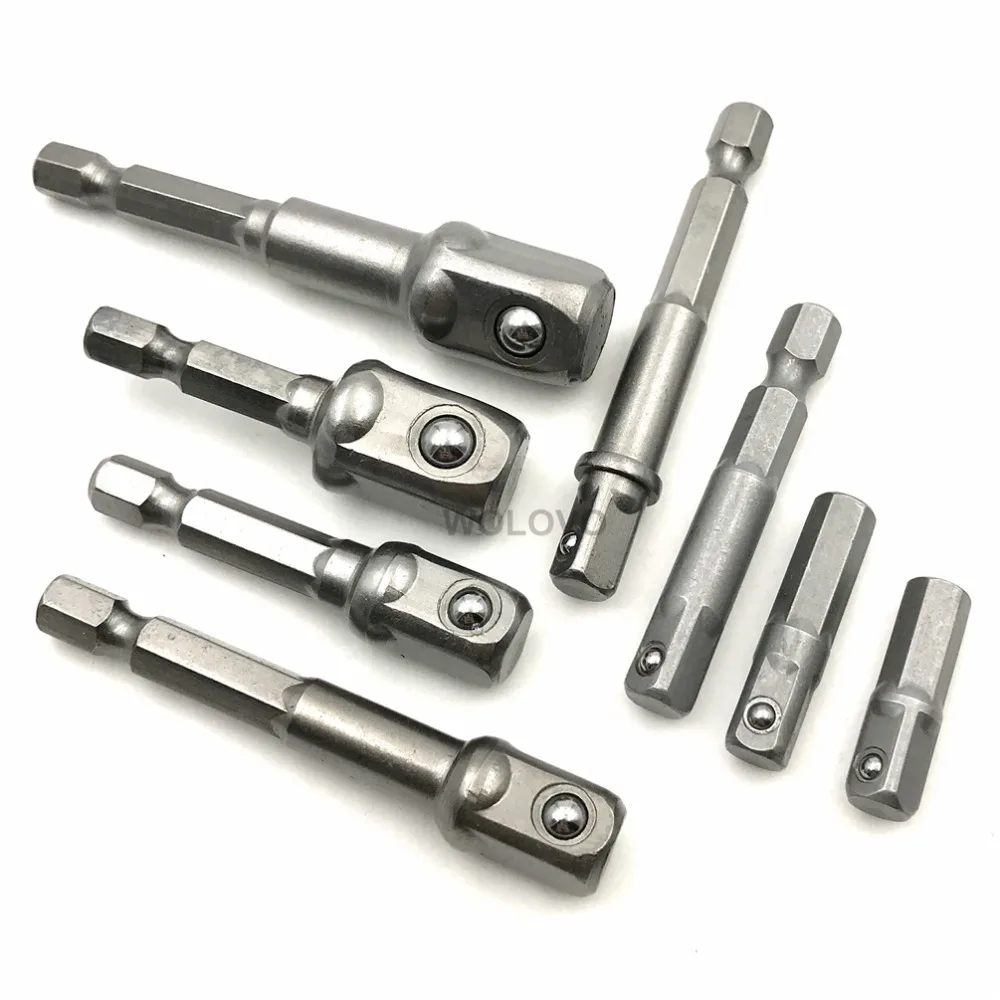 

8Pcs Socket Adapter set Nut Driver Power Drill bits Socket Bit Hex Adapter Extension set Socket Wrench Adapter 1/4" 3/8" 1/2"