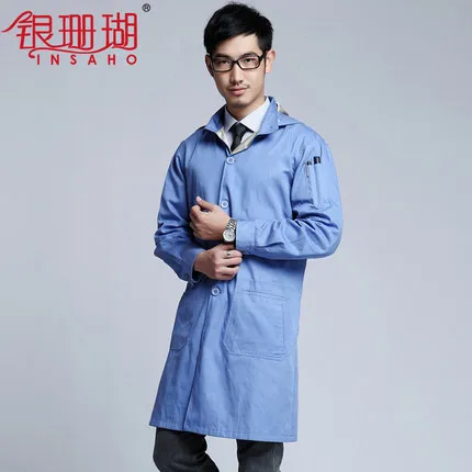 Double strengthen anti-radiation coat silver fiber anti-radiation work clothes with hood SHD004 both men and women genuine insaho emf radiation shielding overalls for women double layer of metal fiber material passed ce fda iso shd004 beige