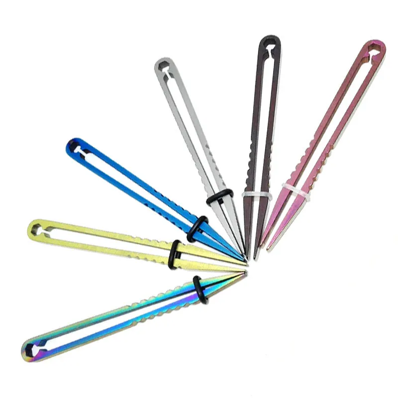 

H869 Outdoor Multifunction One-piece Lightweight Titanium Alloy tc4 Clamp Tweezers Collection Tool EDC titanium alloy tweezers