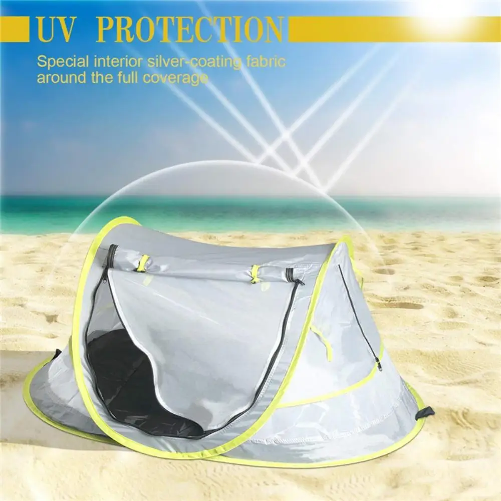 Детская кроватка для путешествий портативная детская Пляжная палатка UPF 50+ защита от солнца Ультралегкая детская дорожная палатка всплывающая москитная сетка