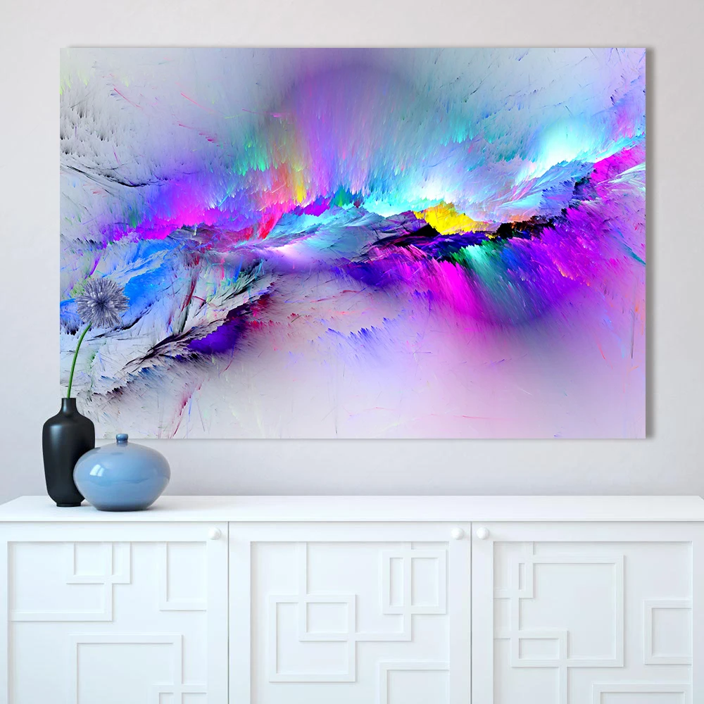 Холст Картины Wall Art HD Печать рамка 1 Piece/Pcs абстрактный нереально розовое облако