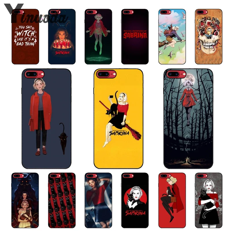 

Yinuoda Chilling Adventures of Sabrina Black Soft Shell Phone Cover for Apple iPhone 8 7 6 6S Plus 5 5S SE XR X XS MAX