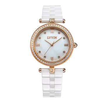 

Lvyin Ceramic Watch Waterproof Casual Ladies Quartz Watch Watches Wrist Simple Precision Watches Gift Present 6834 Dropshipping