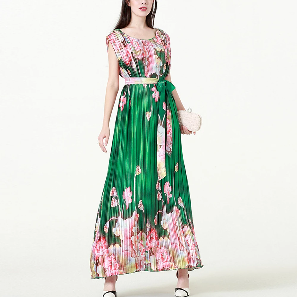 emerald green floral dress