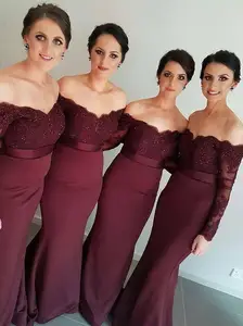 deep red wine bridesmaid dresses