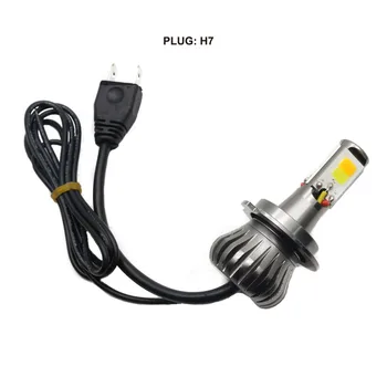 

H7 Plug Car Head LED Turning Lamp Stead Front Light High Power COB Emitting Multi Faceted Double 2 Color