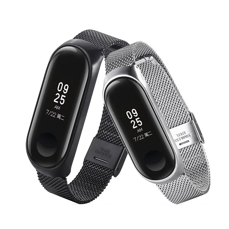 Браслет для Xiaomi Mi Band 3 ремешок часов из нержавеющей стали xiaomi mi band аксессуары