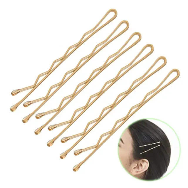 24pcs 6cm Hair Clip Gold Silver Hair Accessories Decoration For