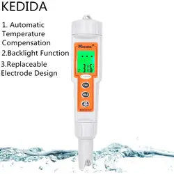 KEDIDA CT-6021A цифровой рН-метр подсветка дисплей Ph Тест er термометр контроль качества воды тестовая ручка кислотные тестовые аппараты скидка 30%