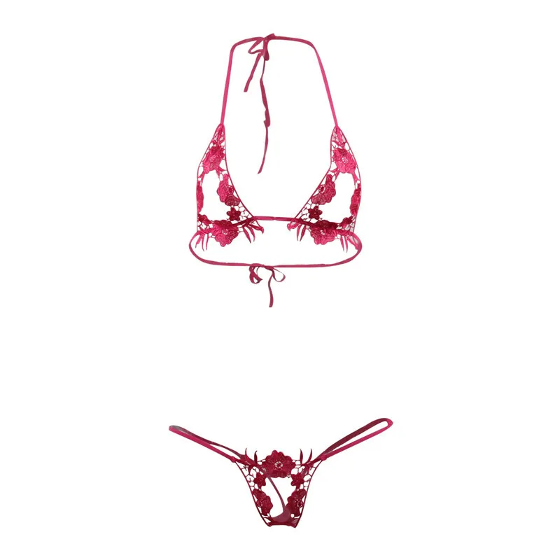Sexy Bra &Brief Set Lace Transparent Underwear Embroidery Open Bra Halter Backless Lingerie Sexy Hot Erotic Open Crotch G string Sexy Bra &Brief Set Lace Transparent Underwear Embroidery Open Bra Halter Backless Lingerie Sexy Hot Erotic Open Crotch G string