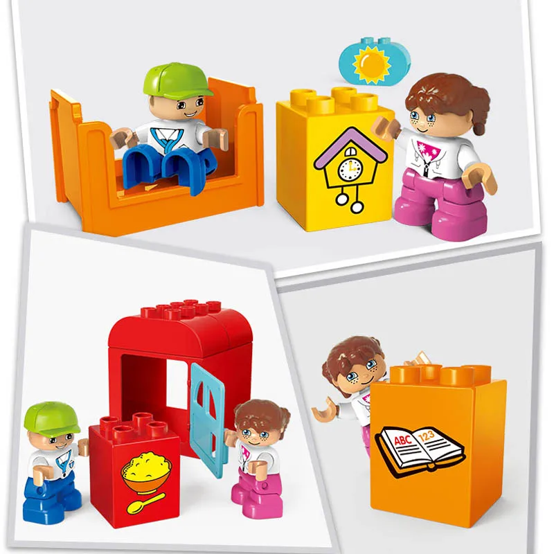 GOROCK большой duplo фигурки большие блоки парк развлечений горка строительные