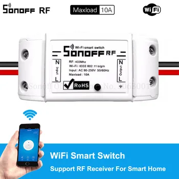 

Sonoff RF 433MHz Wifi Wireless Smart Switch Wifi Controlled Light Switch Wifi Remote Power Switch Support RF Receiver Smart Home