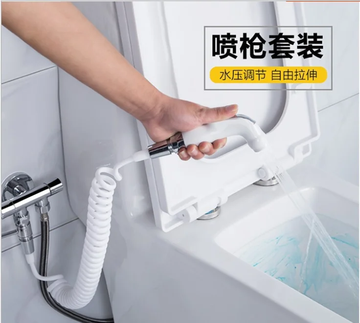 Qiwenr Pulvérisateur de bidet à main pour toilettes,Kit de pulvérisateur de bidet pour lavage féminin nettoyeur de couches pour nettoyeur en acier inoxydable et pulvérisateur de douche pour animal 