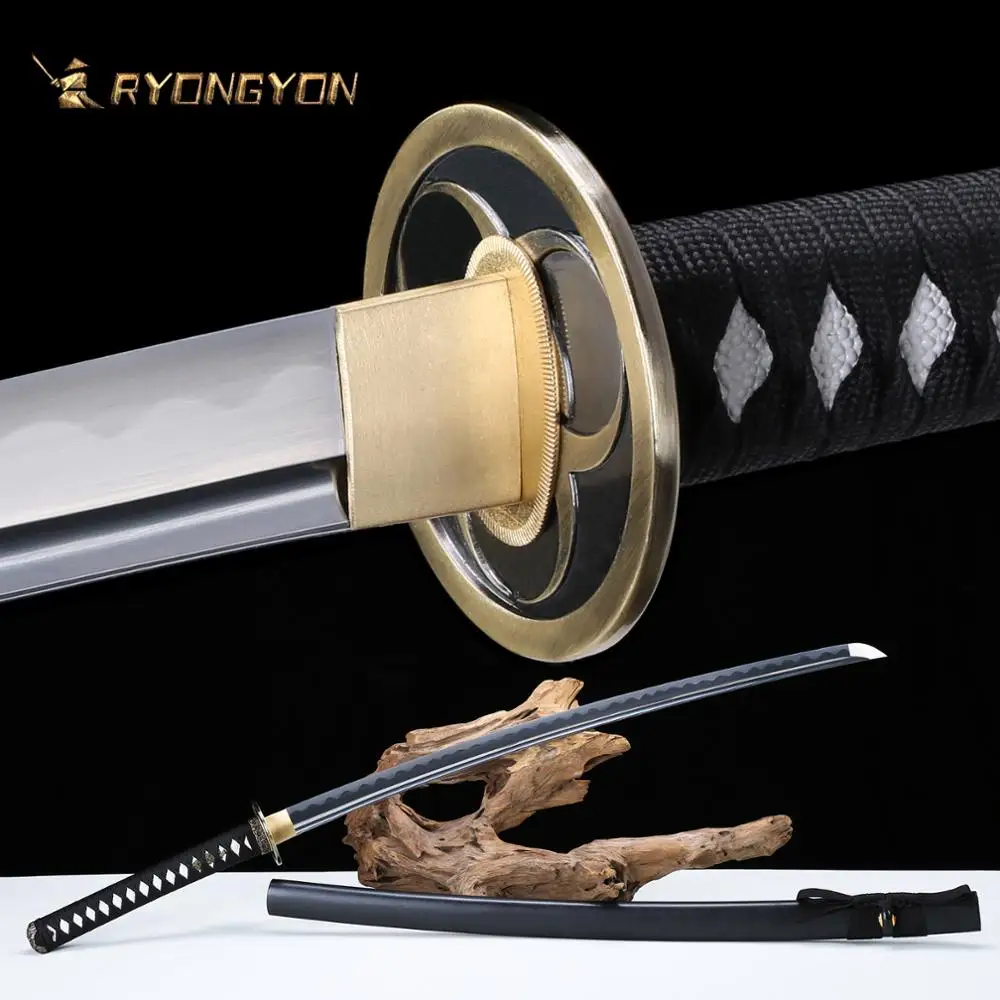 

RYONGYON Handmade Katana Real Sword Sharp Genuine Japanese Samurai Sword Japan Ninja Sword 1095 steel Full Tang Blade 503