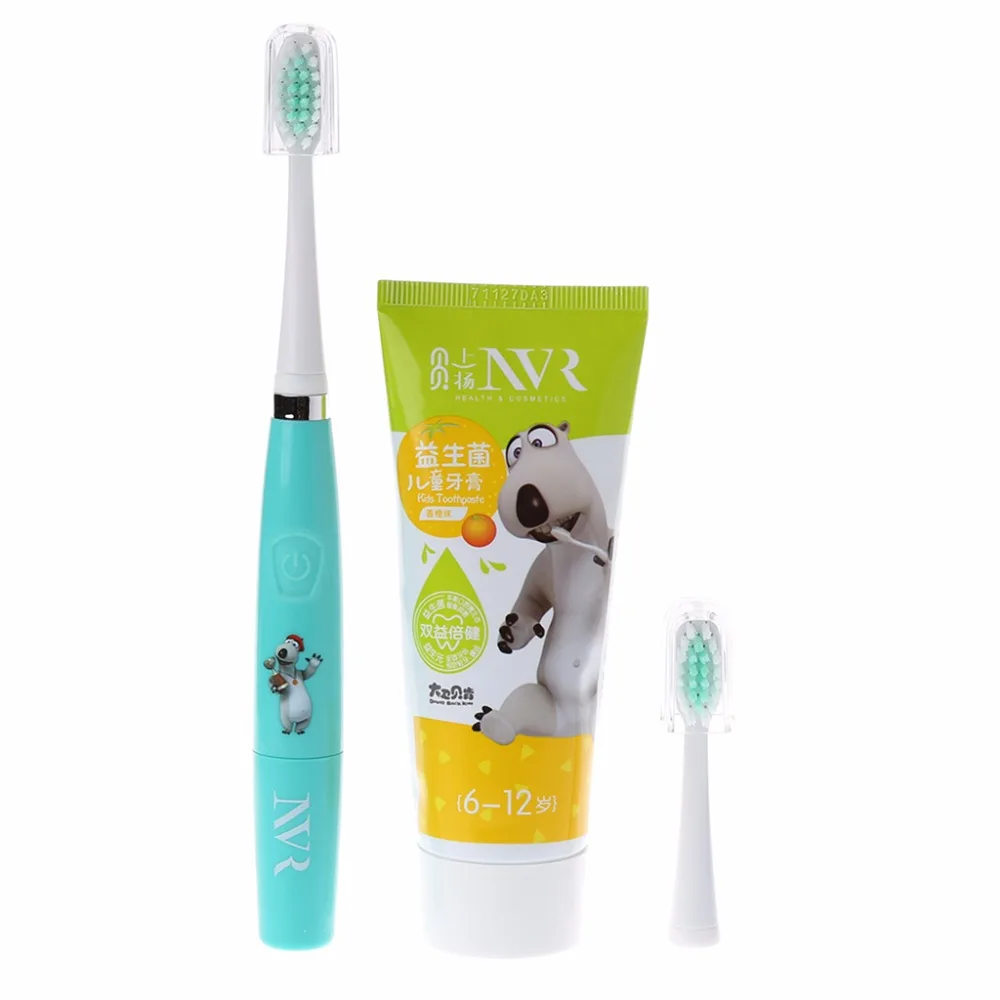 Children Waterproof Rotary Electric Toothbrush and charcoal toothpaste