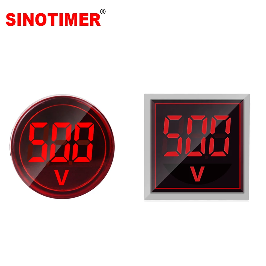 Измеритель напряжения светодиодный 22 мм 60 500 в|voltage meter|led digital displaygauge volt |