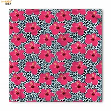 HUGSIDEA модные женские туфли платок Гавайский ботанический гибискуса банданы для девочек Творческий руководитель Обёрточная бумага шарф квадратный карман Полотенца