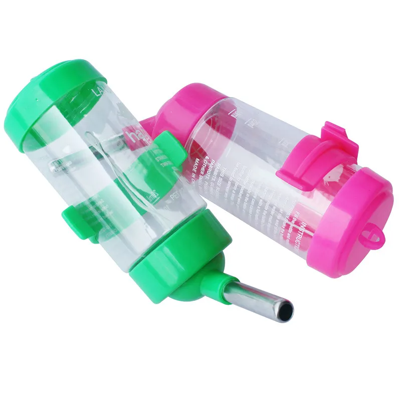 

3 Sizes Plastic Hamster Water Bottle Dispenser Feeder Hanging Pet Dog Guinea Pig Squirrel Rabbit Drinking Head Pipe Fountain