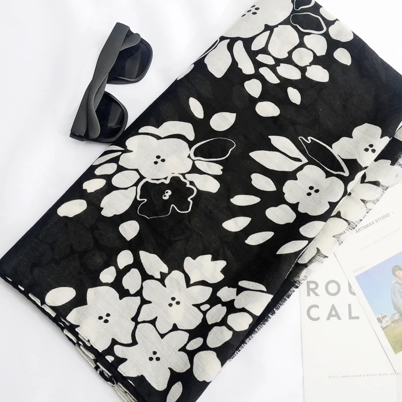 

2019 Women Floral Pattern Cotton Scarf Quality Scarf 10pcs/lot