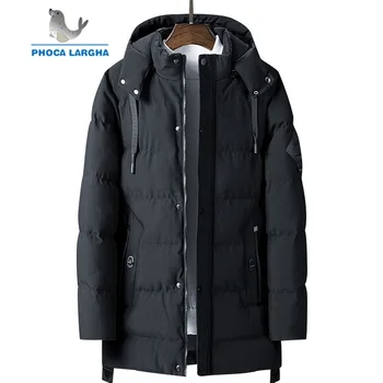 

2019 New Winter Men Parkas Jacket Long Coat Male Thick Cotton-Padded Jackets High Quality Parka Coat Male Fashion Casual Coats