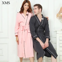 Мужской халат, хлопковый Халат, мужской халат, XL, плюс размер, одежда для сна, современный стиль, мягкая, вышивка, этикетка, ночная рубашка для мужчин, летняя