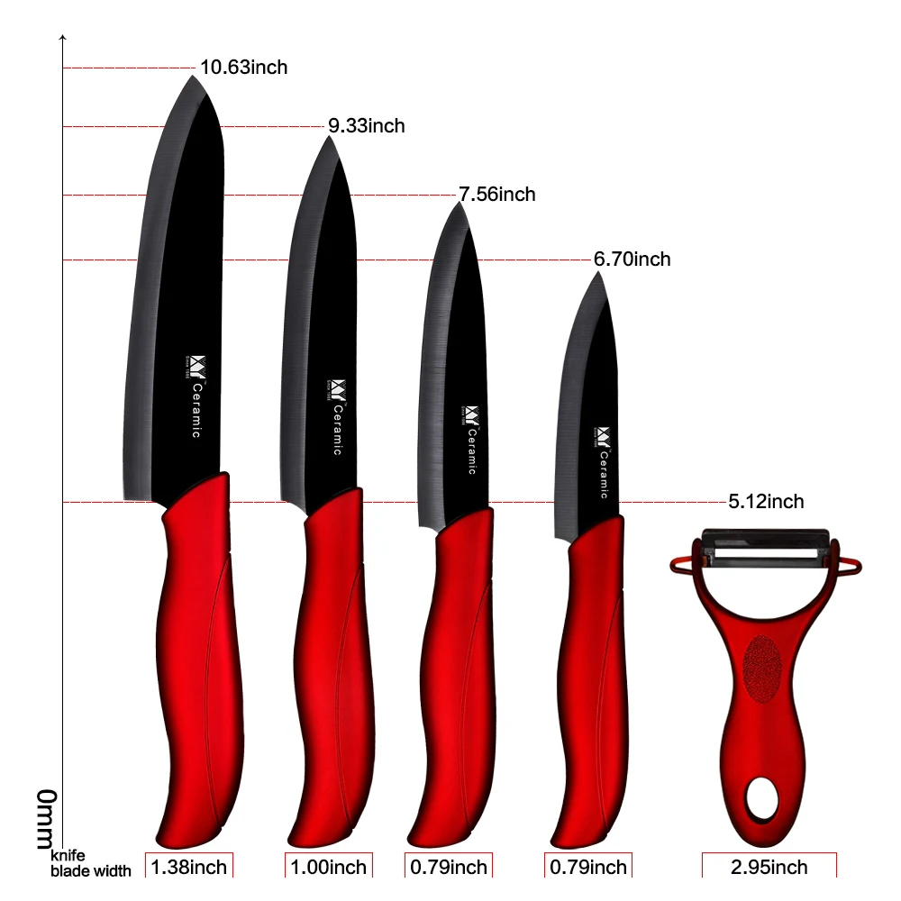 XYj многоцветные Кухонные керамические ножи Набор " 4" " 6" дюймов Овощечистка Ультра-тонкие лезвия ABS+ TPR ручка рыба мясо инструменты для приготовления торта