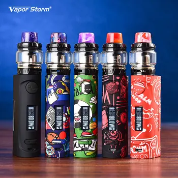 

Original Vapor Storm ECO Pro Box Mod Electronic Cigarette 5-80w Lion RDA /Hawk Tank kit Airflow Control 6ml 510 TC Box Mod Vape