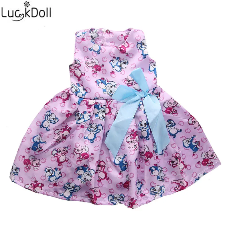 Новинка от Luckydoll вечернее платье из шелковой ткани подходит для 18 дюймовых