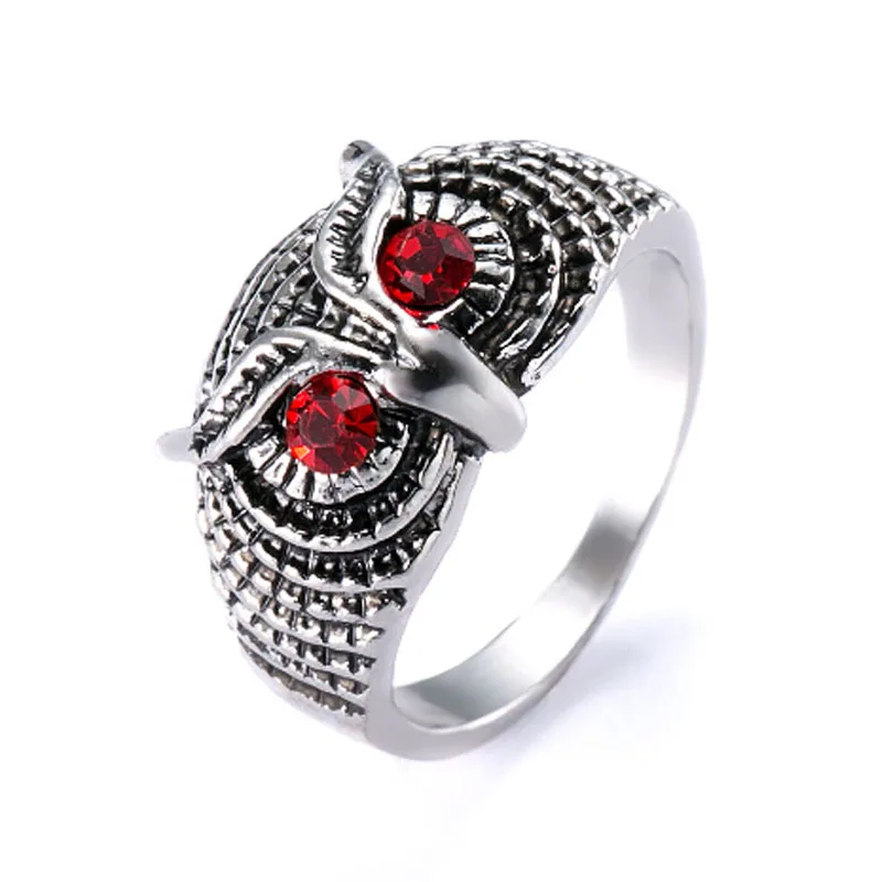 

QIYIGE Genuine 100% Owl Rings Rose Gold And Silver Color Cute For Woman Wedding Engagement Jewelry High Quality