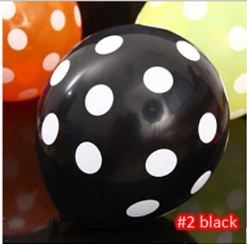 Haochu 1" 100 шт./лот латекс в белый горошек шар для свадьбы баллон фестиваль украшения дома Baby Shower ballonnen - Цвет: black
