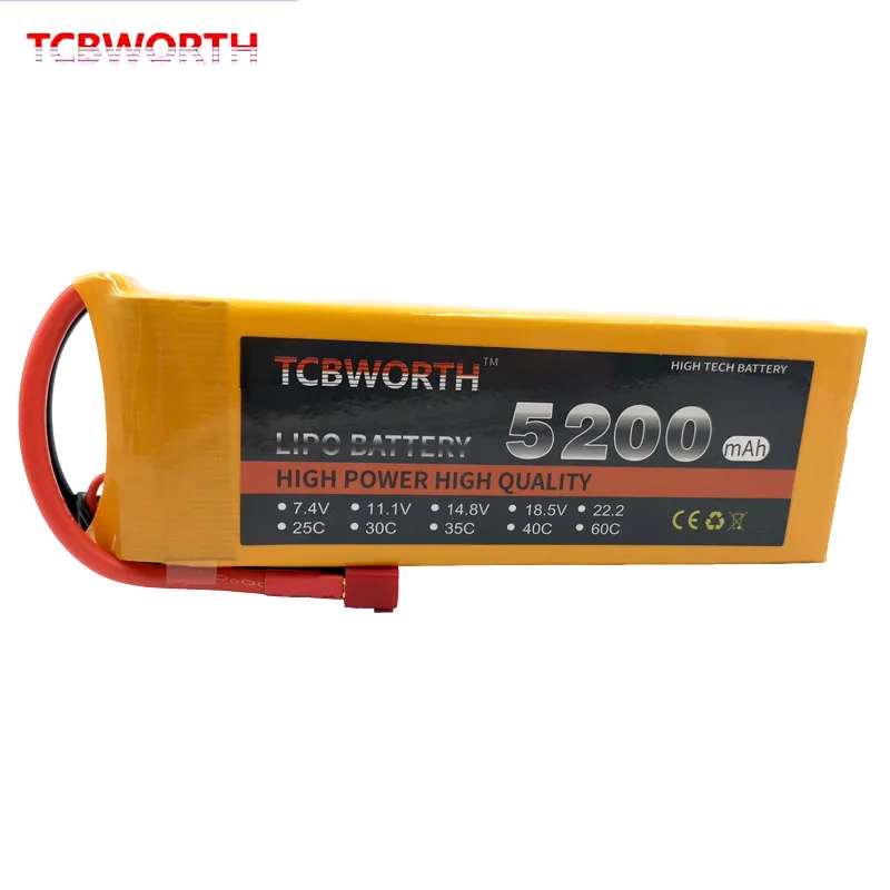 Аккумулятор LiPo 2S 7 4 В 5200 мАч 40C 80C для радиоуправляемых самолетов вертолетов