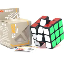 YJ YongJun 3x3x3 красочные наклейки Интеллектуальный Магический кубик Скорость Твист Головоломка Нео Куб обучающая игрушка для детей