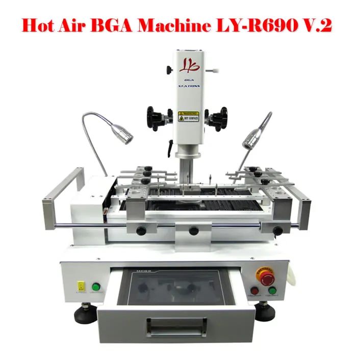 Ly R690 V2 Bga Rework Station 3 Zones Hot Air Touch Screen With Laser