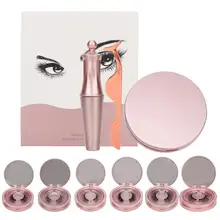 Магнитный жидкий подводка для глаз водонепроницаемый набор магнит натуральный для завивки накладных ресниц многоразовый макияж долговечный карандаш для глаз с пинцетом