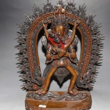 Bi003060 1" Непал Буддизм Фиолетовый Бронзовый Стенд Ваджрайогини Ваджраварахи Статуя Будды