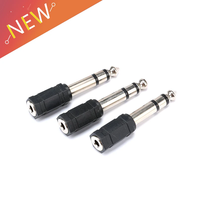 

3Pcs/lot 6.35mm Mono Plug to 3.5mm Stereo Jack Female Audio Converter Adapter