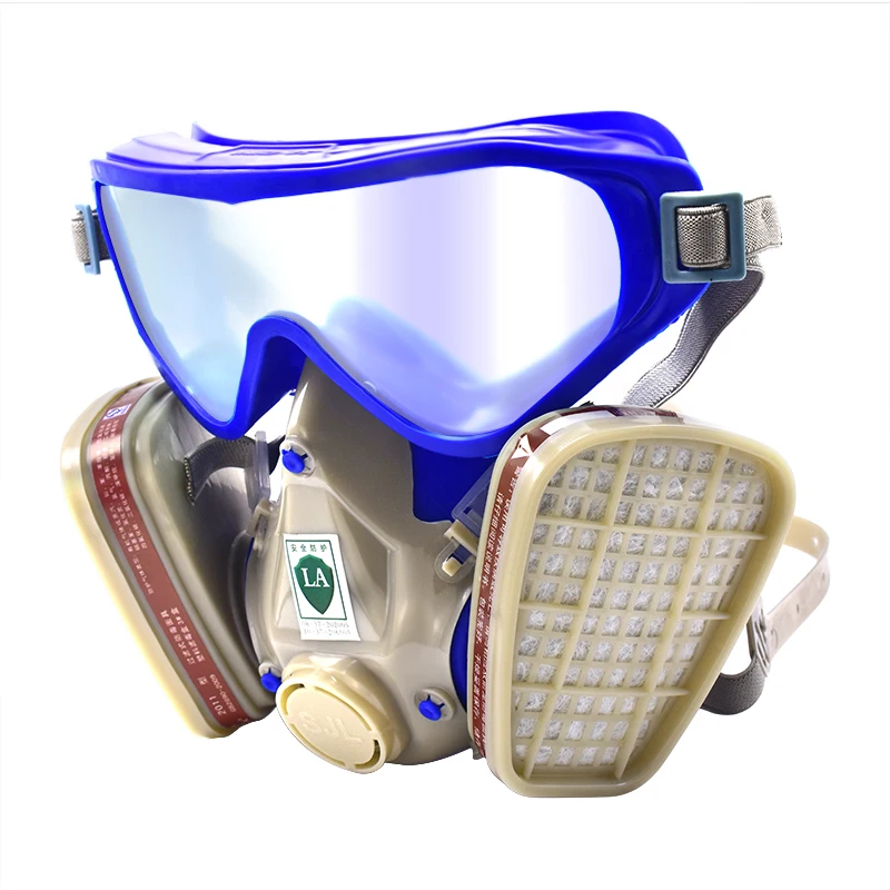 価格 送料無料フル面体呼吸マスクフィルターガスマスクゴーグル農薬 Pintura カーボンフィルターマスクペイントスプレーガスボックス