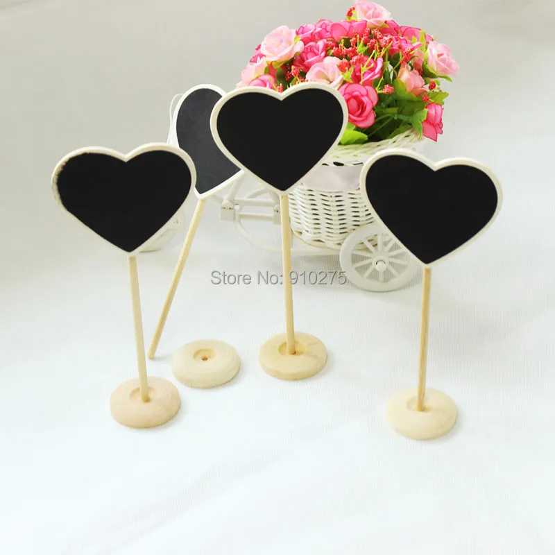 

24 pcs/lot DIY Mini Chalkboards Blacboards Wordpad Message Board Holder Wedding Table Decoration Numbers Birthday Party Decor